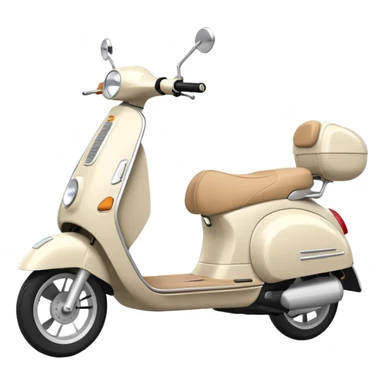 White or beige scooter sticker