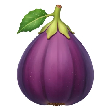 fig fruit emoji, simple and recognizable sticker