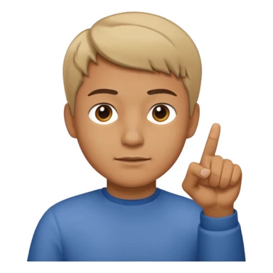 man pointing down sticker