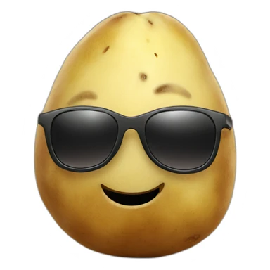 potato with sunglasses sticker