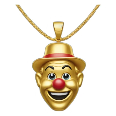 gold clown pendant sticker