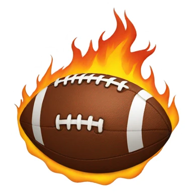 Football on fire  sticker