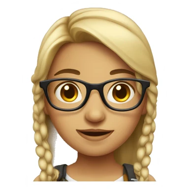 Pretty girl nerd sticker