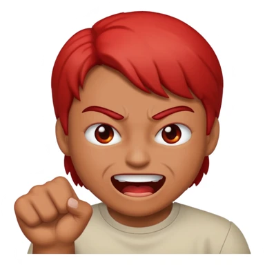 angry but happy  sticker