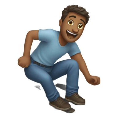 A man sliding down sticker