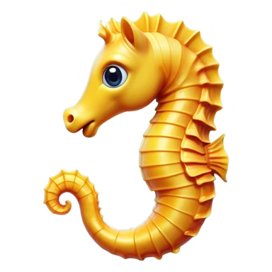 Cinematic Comical Sea Horse Portrait Emoji, Head tilted dramatically with an exaggeratedly amused expression, featuring a delicately curved seahorse with a whimsically coiled tail and wide, comically expressive eyes full of playful disbelief, Simplified yet hilariously expressive features, highly detailed, glowing with a slightly sassy aquatic glow, high shine, dramatic yet playful, stylized with an air of quirky marine mischief, soft glowing outline, capturing the essence of a meme-worthy seahorse that looks ready to drift its way into viral fame! sticker