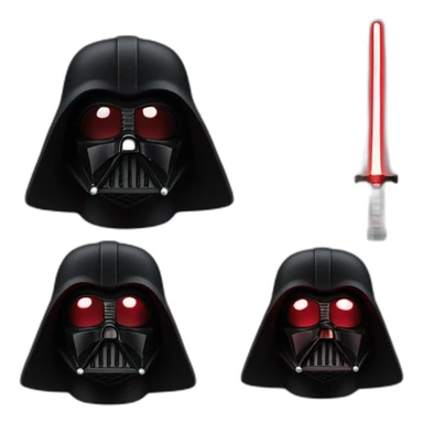 Dark vador with red light saber  sticker