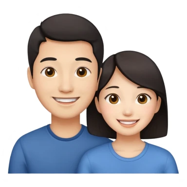Asian couple sticker