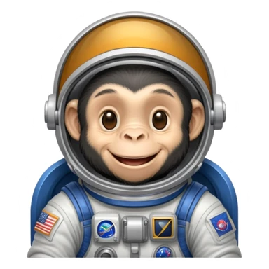 Astronaut chimpanzee emoji sticker