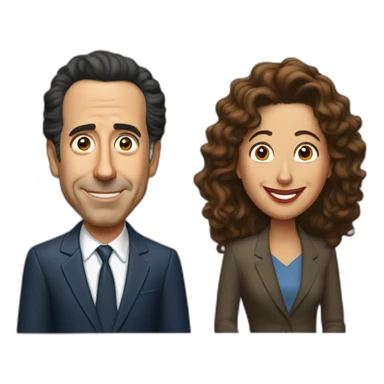 jerry-seinfeld-and-elaine sticker