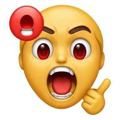 a Screaming emoji saying PRESS E sticker