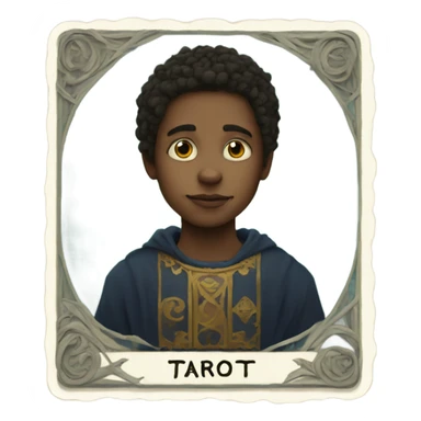 tarot cards boy sticker