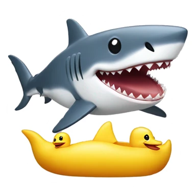 Shark as a rubber duck sticker