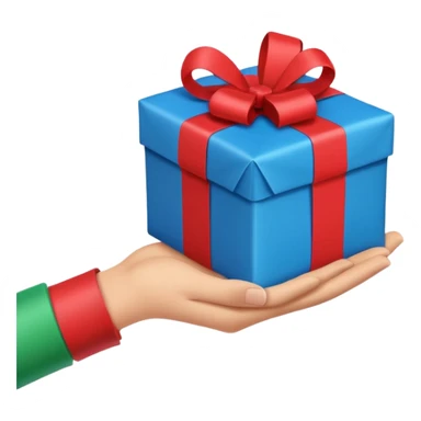 hand over present sticker