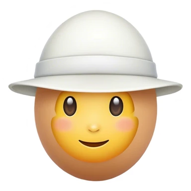 Egg wearing a hat sticker