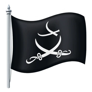 علم اسود مكتوب عليه لا اله إلا الله sticker