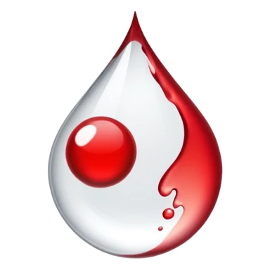 Red water drop sticker