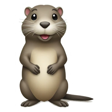 Cute Nutria animal haciendo un corazon patas sticker