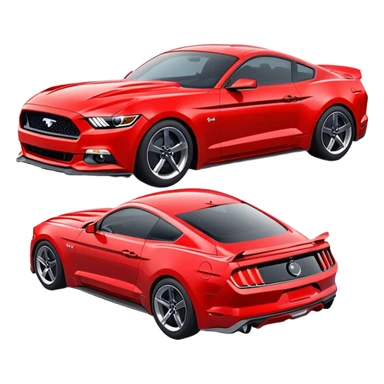 Ford Mustang sports car sticker