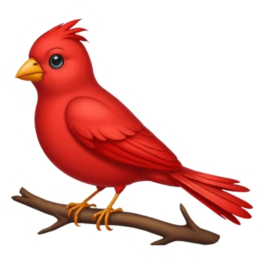 Red bird sticker