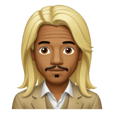 Andre 3000 with long blonde hair sticker