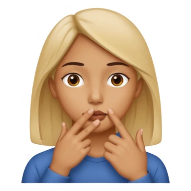Emoji de humano mandando a callar sticker
