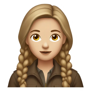 Phesant hunter girl light brown hair sticker
