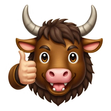 Emoji like (thumbs up) bull's hoof sticker