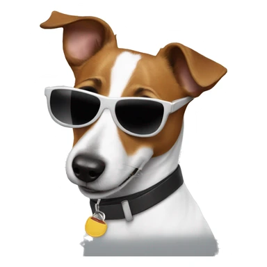 Jack Russel with sunglasses  sticker