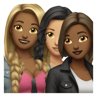 4 girls at the club sticker