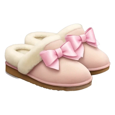 ugg slippers with light pink bows on the back sticker