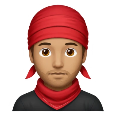 man with wearing red bandana sticker