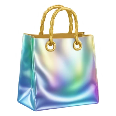 Iridescent Christmas Chanel shopping bag sticker