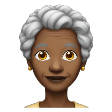 African elderly woman  sticker