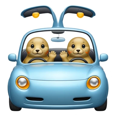 Seals in a car sticker