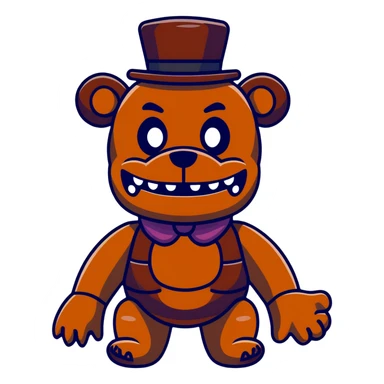 Scary Freddy Fazbear with glowing eyes from Five Nights at Freddy's sticker