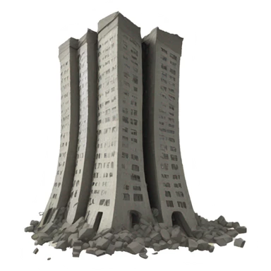 Towers crashing down  sticker