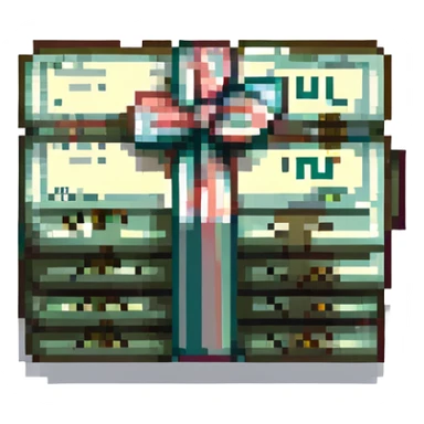 A bundle of dollars sticker