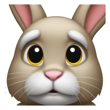 Rabbit with bad attitude sticker