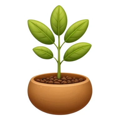 a plant seed brown sticker