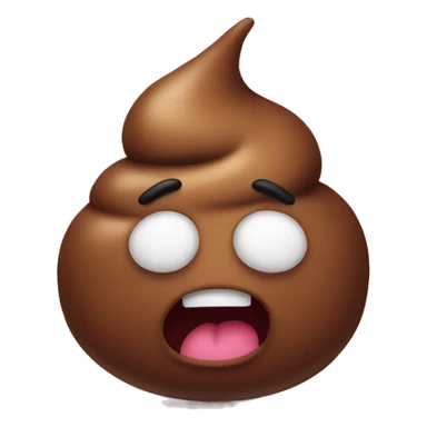 poop emoji  in love sticker