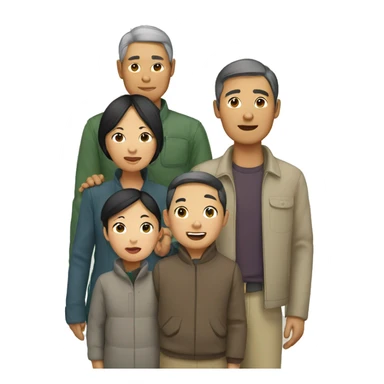 Asian family  sticker