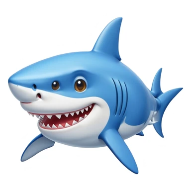 Shark with blue shoes out  sticker