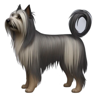 witchy Skye Terrier really long hair pollux sticker