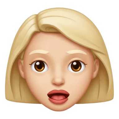 Biting lip squint eyes sticker