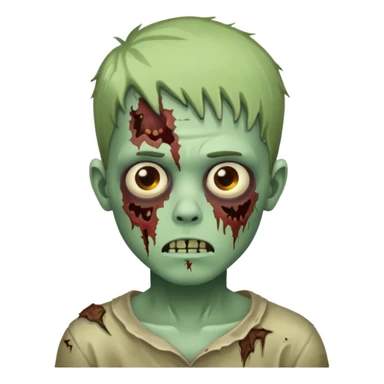quero um emoji de um menino com pele de zumbi sticker