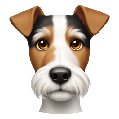 Tricolor fox terrier with white, red and black boy sticker