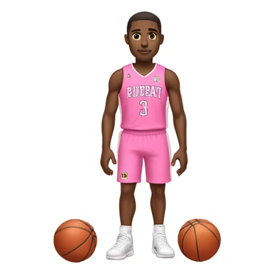 Basketball player in pink  sticker