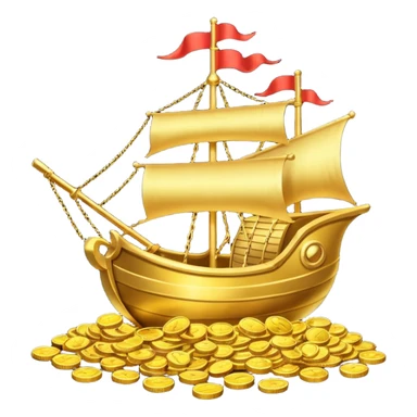 una galera de mago llena de dinero sticker