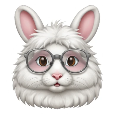 rabbit with glasses sticker